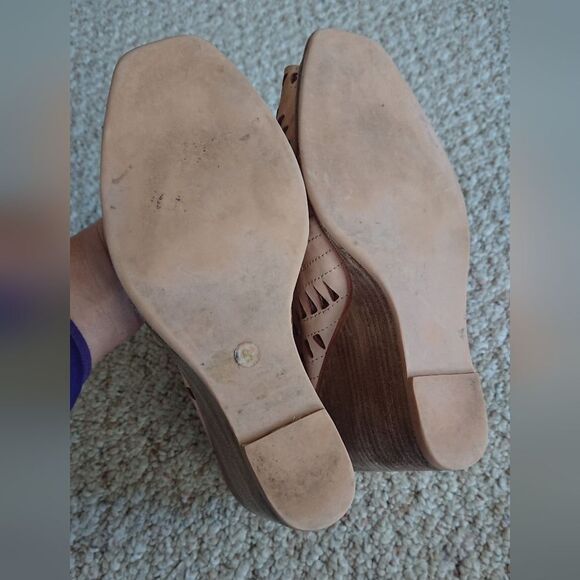 Jeffrey Campbell Rodillo Tan Leather Gladiator Wedge Heels Lace Up size 8 - Picture 13 of 13